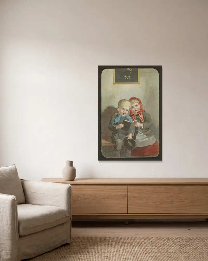 Child motif, Jenny Nyström v rámu na stěně