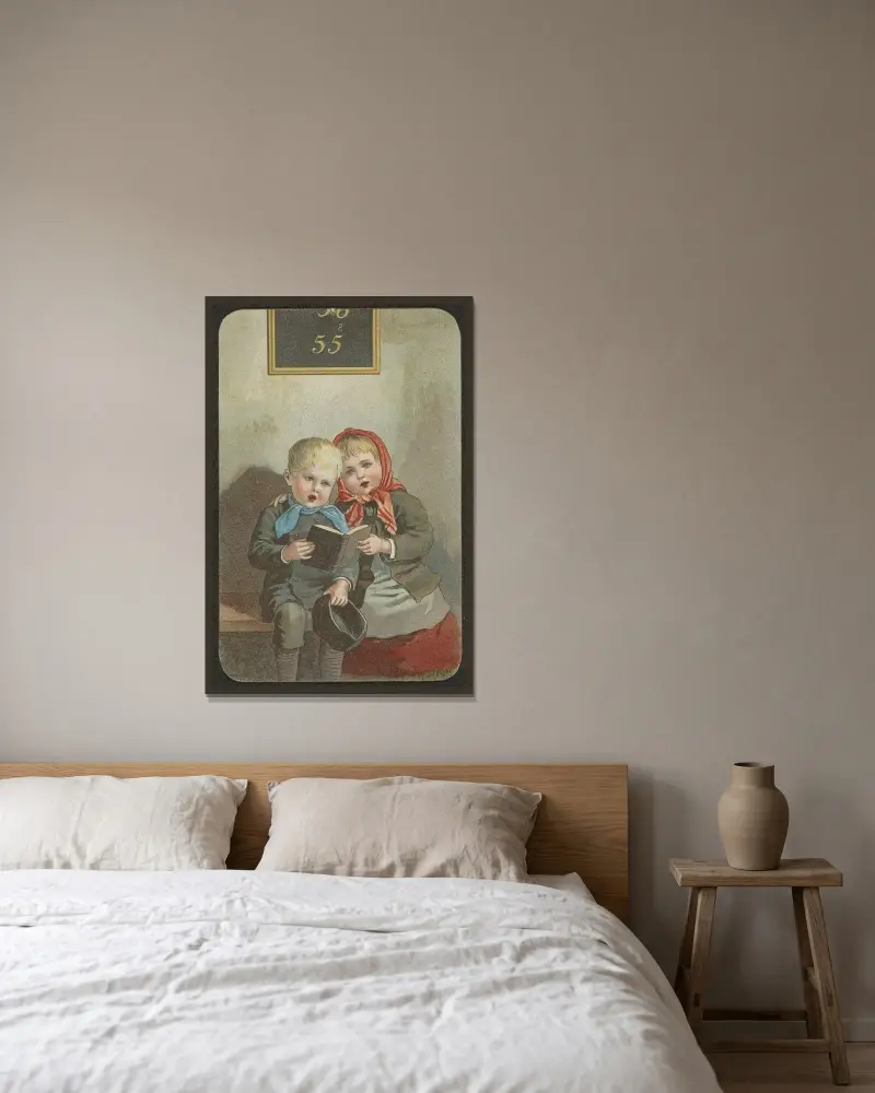 Child motif, Jenny Nyström v rámu na stěně