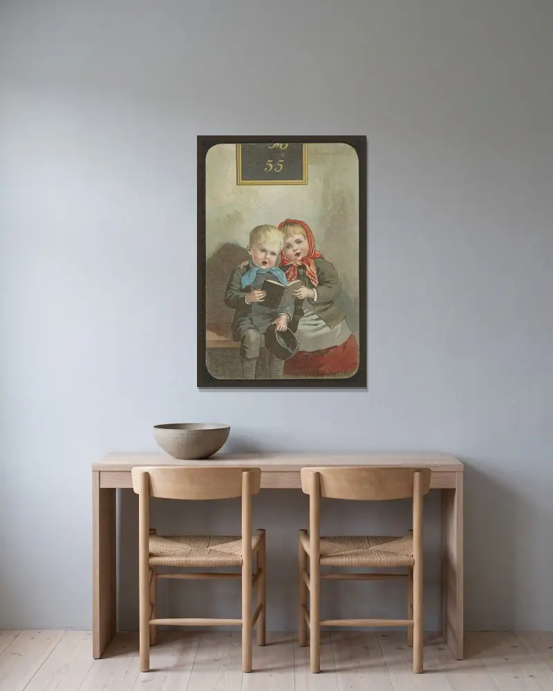 Child motif, Jenny Nyström v rámu na stěně