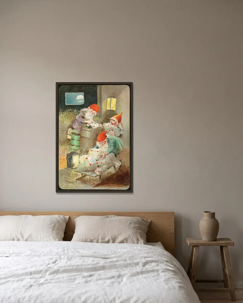 Christmas motif, Jenny Nyström v rámu na stěně