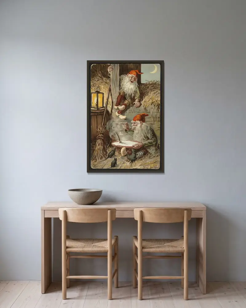 Weihnachtsmotiv – Nr. 5 von Jenny Nyström gerahmt an einer Wand