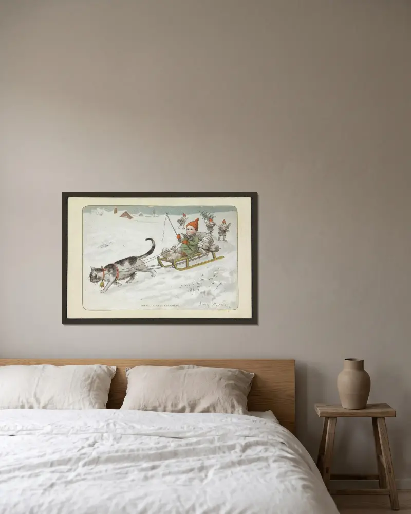Weihnachtsmotiv – Nr. 7 von Jenny Nyström gerahmt an einer Wand