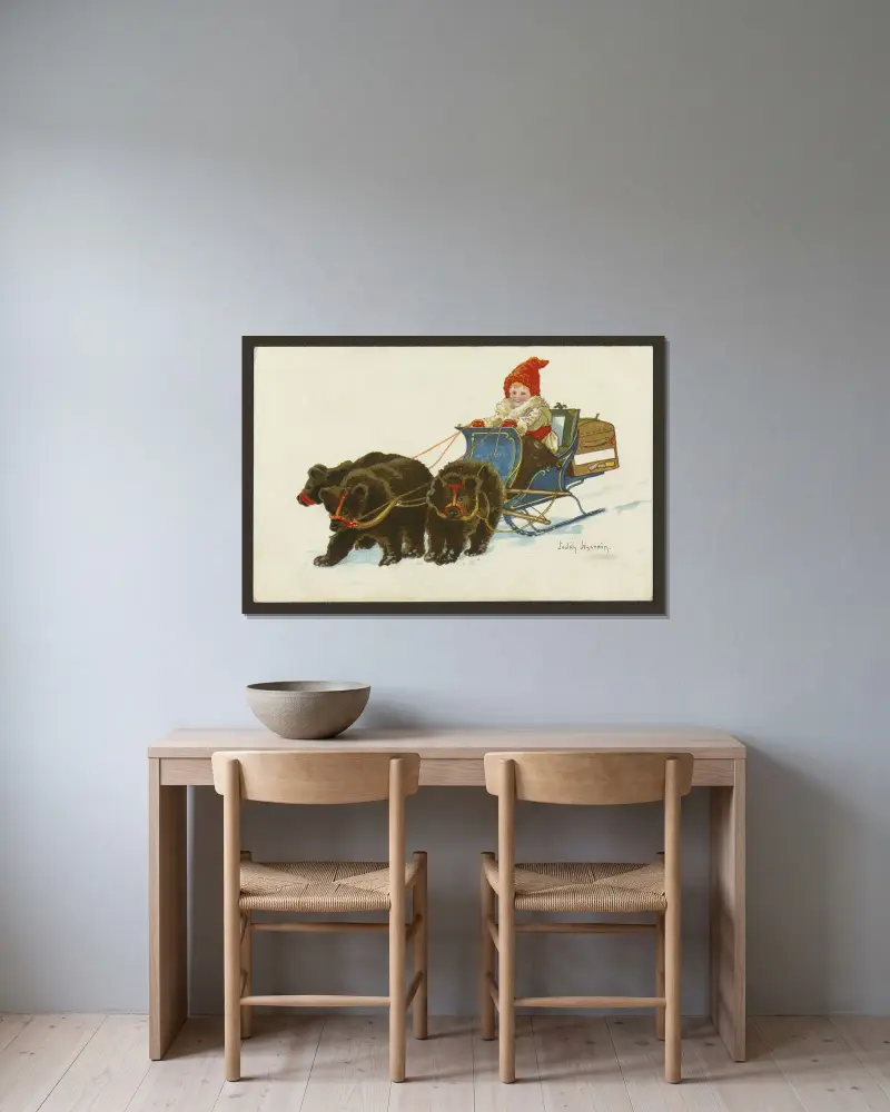 Happy New Year! von Jenny Nyström gerahmt an einer Wand