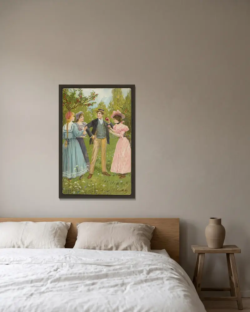 Romantic motif, Jenny Nyström v rámu na stěně