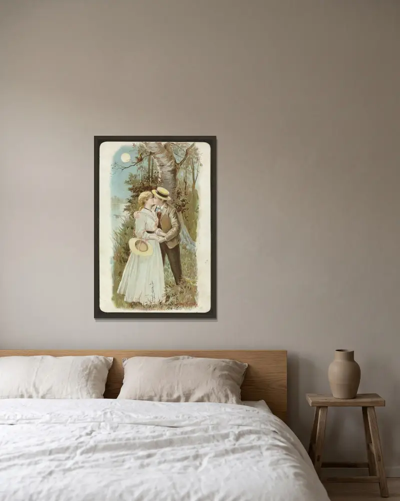 Romantisches Motiv – Nr. 1 von Jenny Nyström gerahmt an einer Wand