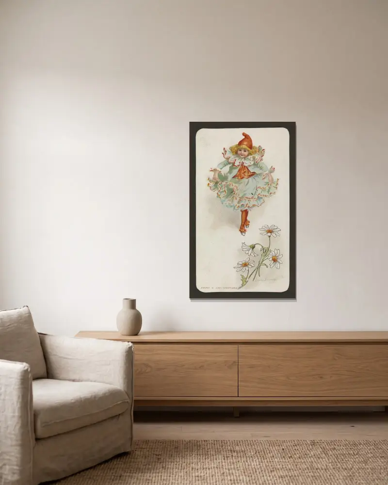 Spring motif, Jenny Nyström v rámu na stěně