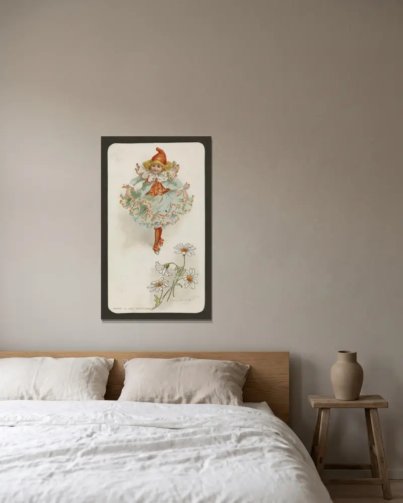 Spring motif, Jenny Nyström v rámu na stěně