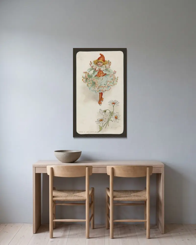 Spring motif, Jenny Nyström v rámu na stěně