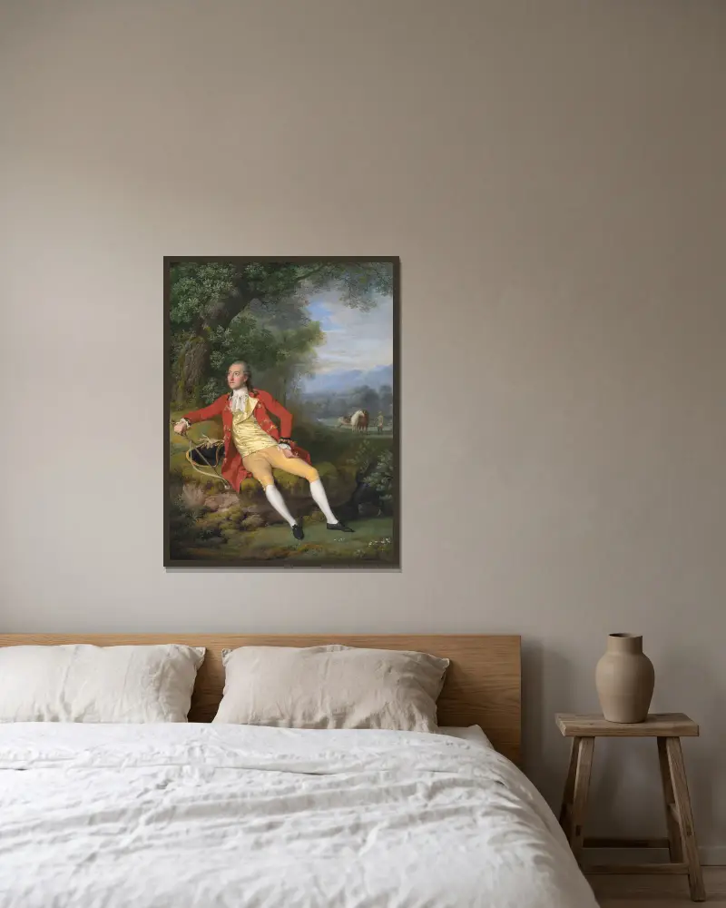 Jean-Armand Tronchin, Botschafter an den französischen und englischen Höfen. Schweiz von Jens Juel gerahmt an einer Wand