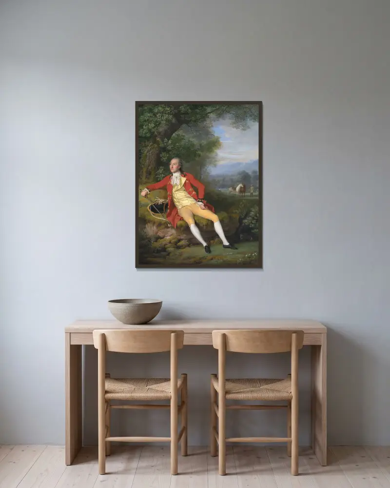 Jean-Armand Tronchin, Botschafter an den französischen und englischen Höfen. Schweiz von Jens Juel gerahmt an einer Wand