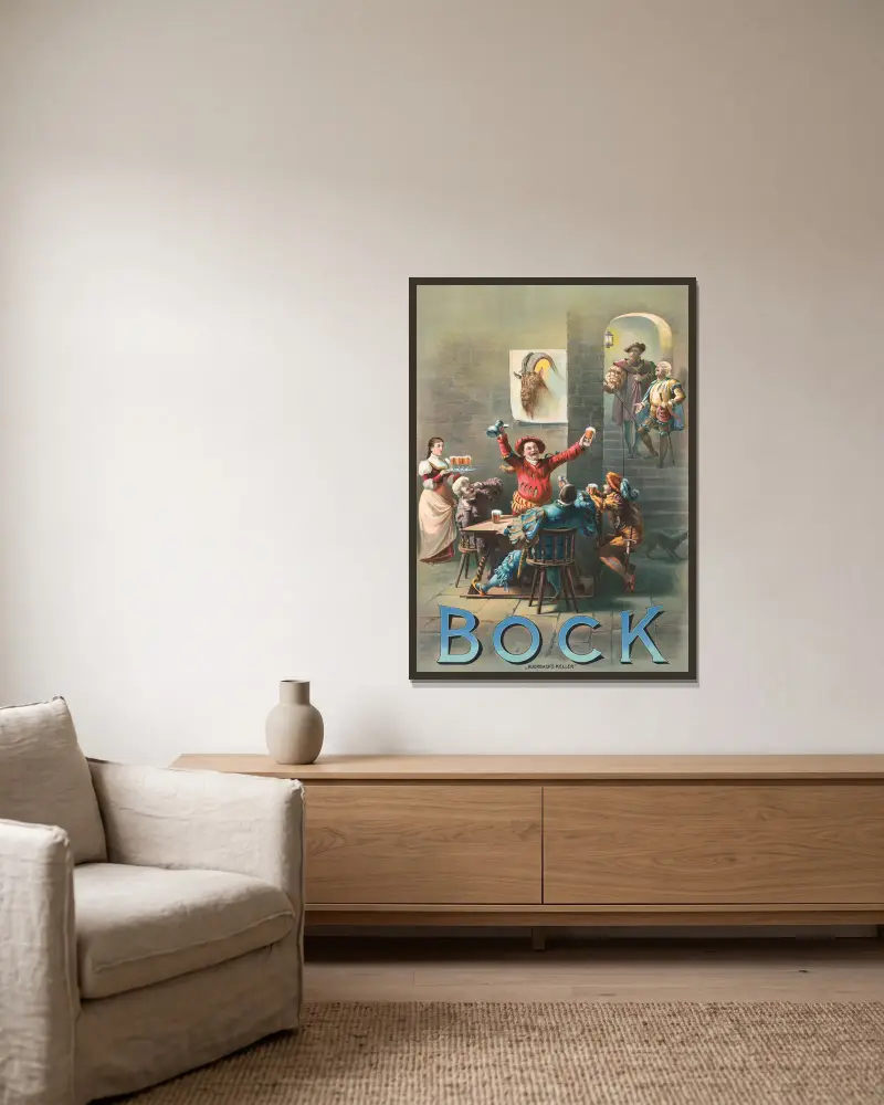 Bock, 'Auerbach's keller' von Henry Jerome Schile gerahmt an einer Wand