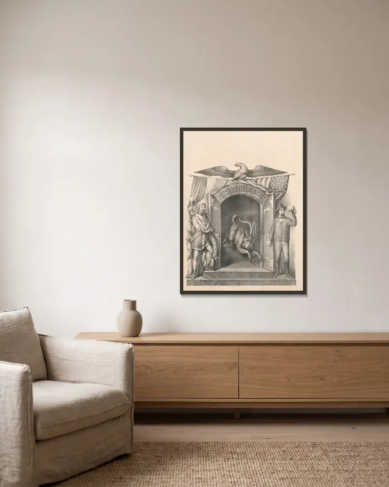 Felsenkeller Bock von Henry Jerome Schile gerahmt an einer Wand