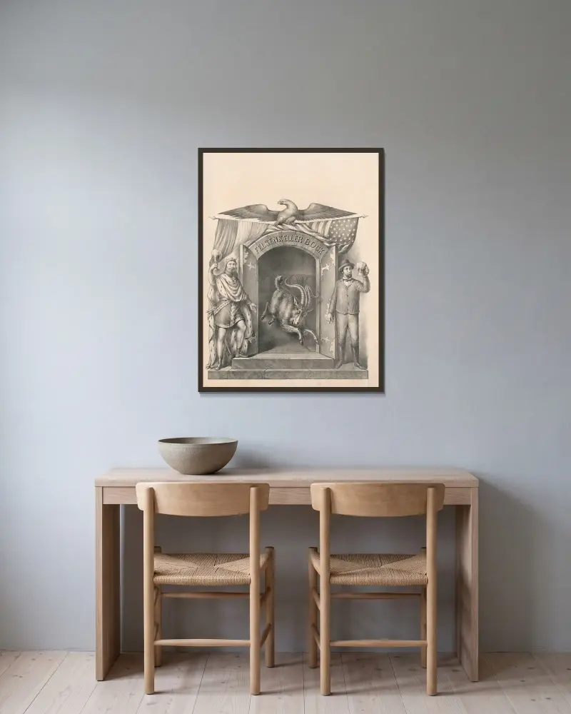 Felsenkeller Bock von Henry Jerome Schile gerahmt an einer Wand