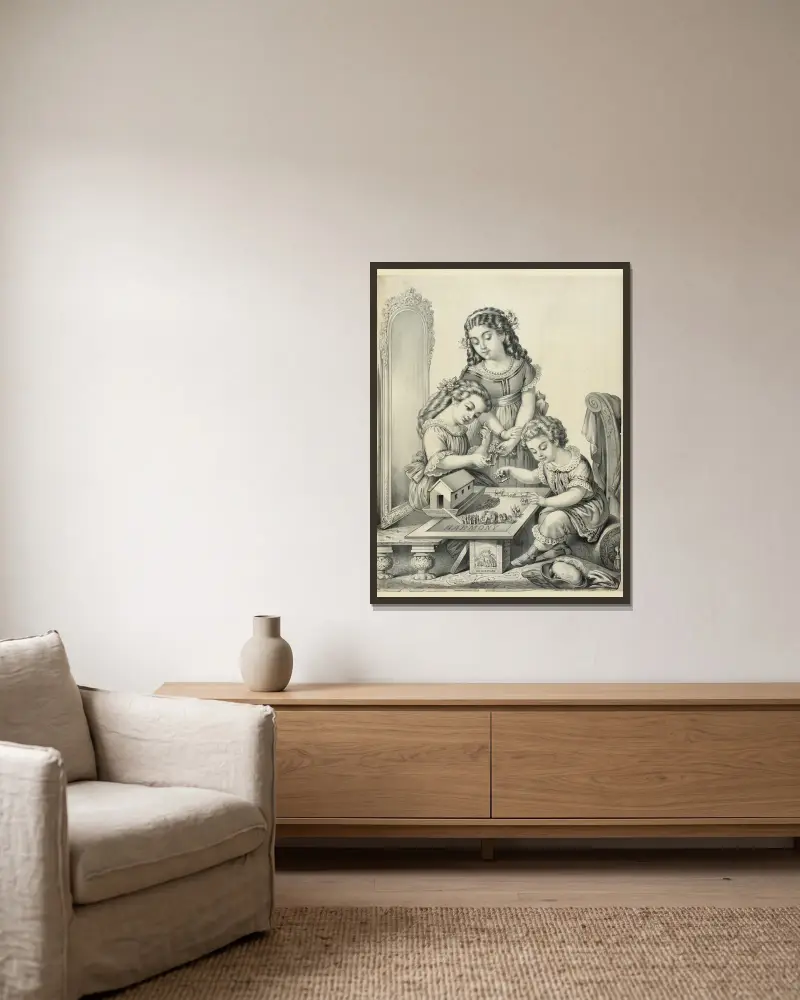 Harmony av Henry Jerome Schile inramad på en vägg