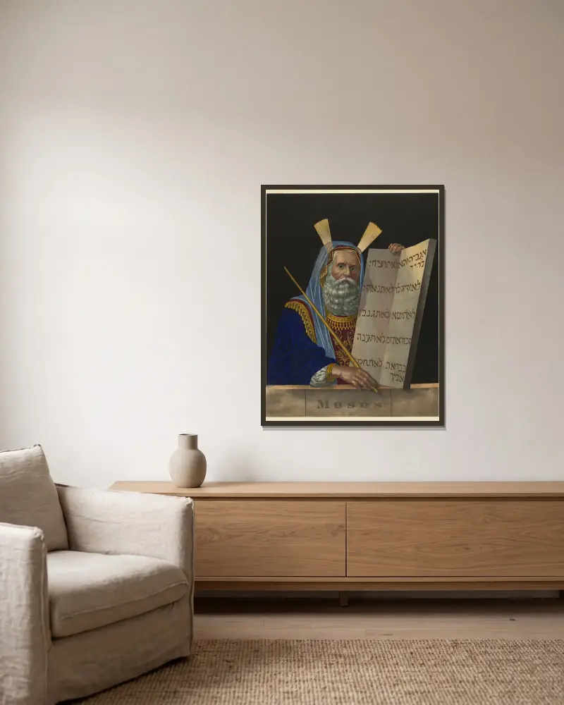 Mose von Henry Jerome Schile gerahmt an einer Wand
