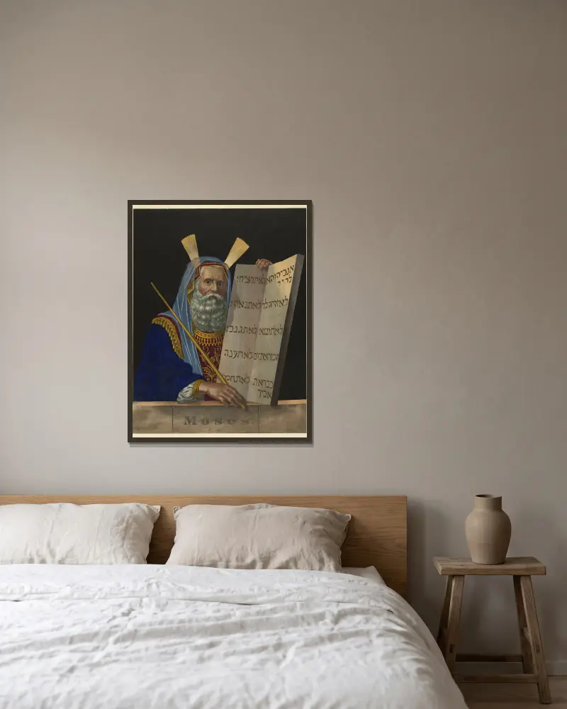 Mose von Henry Jerome Schile gerahmt an einer Wand