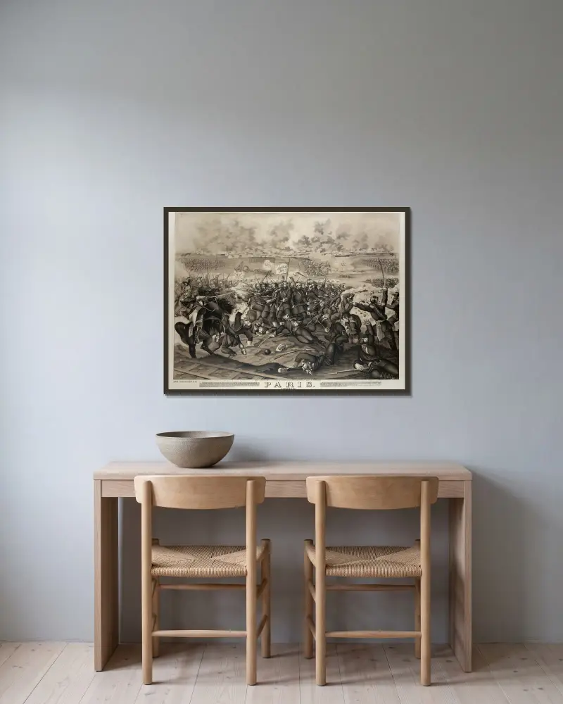 Paris von Henry Jerome Schile gerahmt an einer Wand