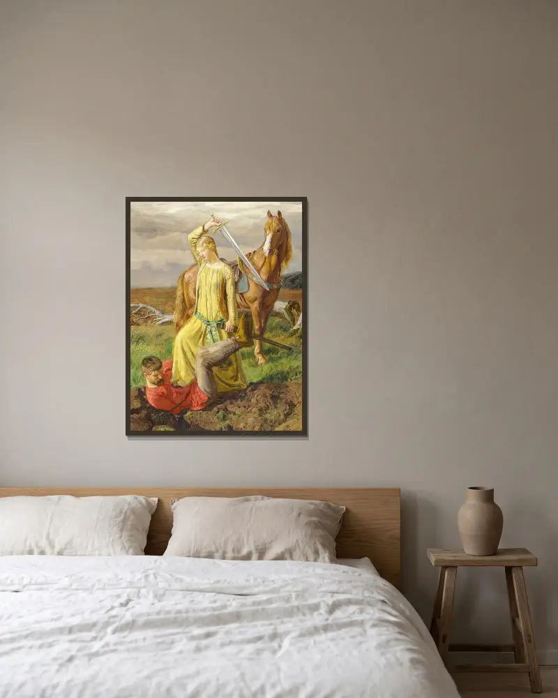 Wölfe und Vænelil von Joakim Skovgaard gerahmt an einer Wand
