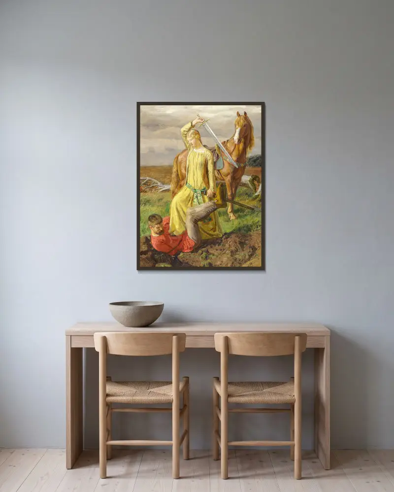Wölfe und Vænelil von Joakim Skovgaard gerahmt an einer Wand