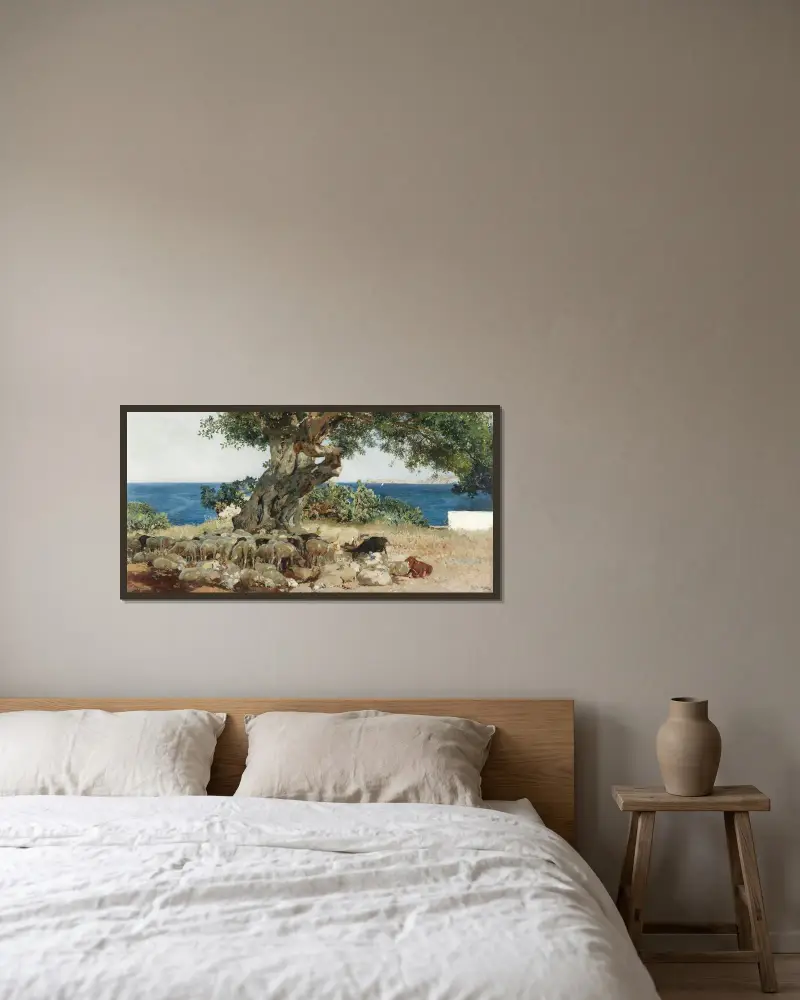 Algarrobo (Drzewo karobowe), Joaquín Sorolla w ramie na ścianie