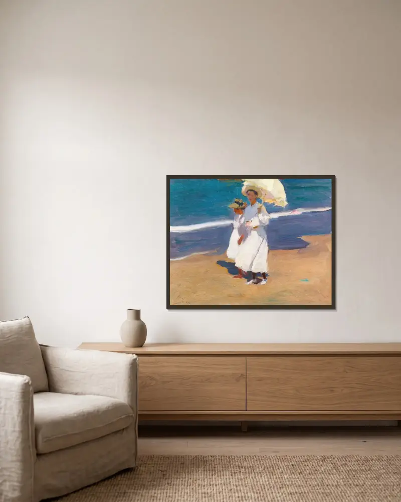 U moře, Joaquín Sorolla v rámu na stěně