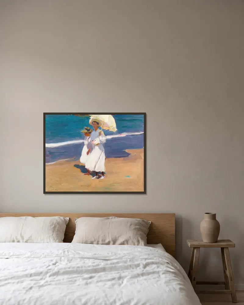 U moře, Joaquín Sorolla v rámu na stěně