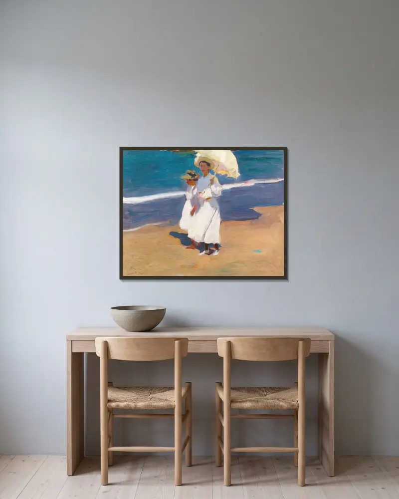 U moře, Joaquín Sorolla v rámu na stěně