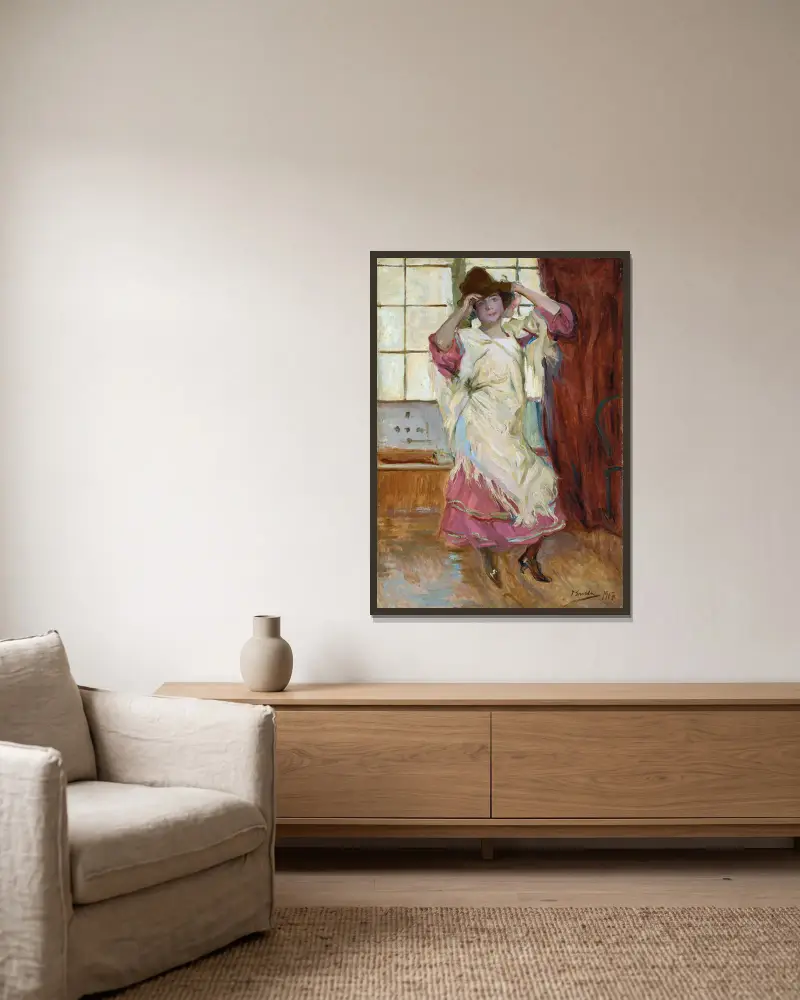 La Bilbainita, Joaquín Sorolla v rámu na stěně