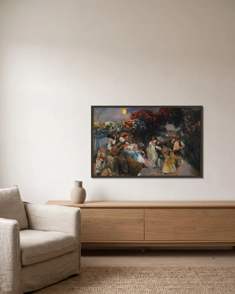 Ostatnia copla, Joaquín Sorolla w ramie na ścianie