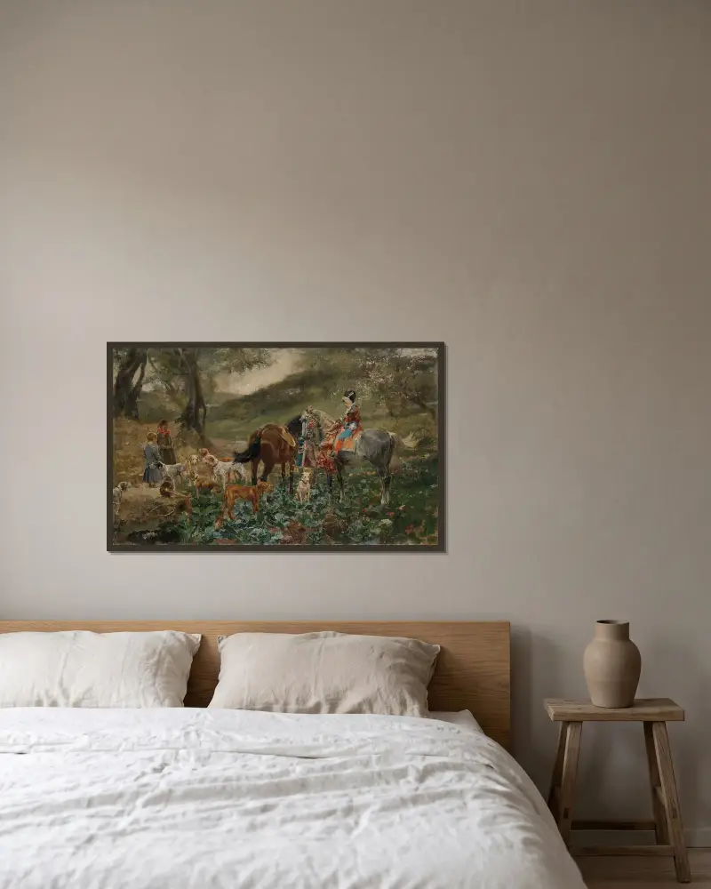Le Petit Prince av Joaquín Sorolla inramad på en vägg