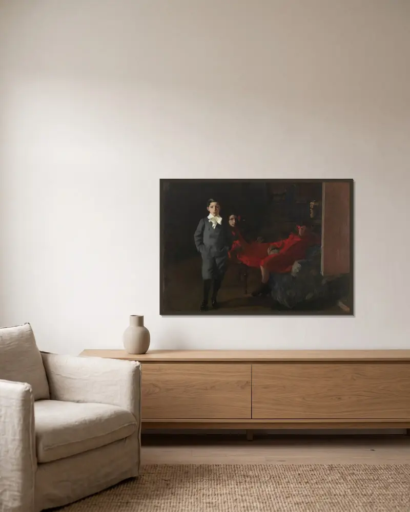 Moje dzieci, Joaquín Sorolla w ramie na ścianie