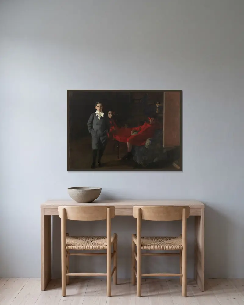 Moje dzieci, Joaquín Sorolla w ramie na ścianie