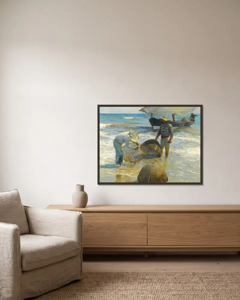 Valencijští rybáři, Joaquín Sorolla v rámu na stěně