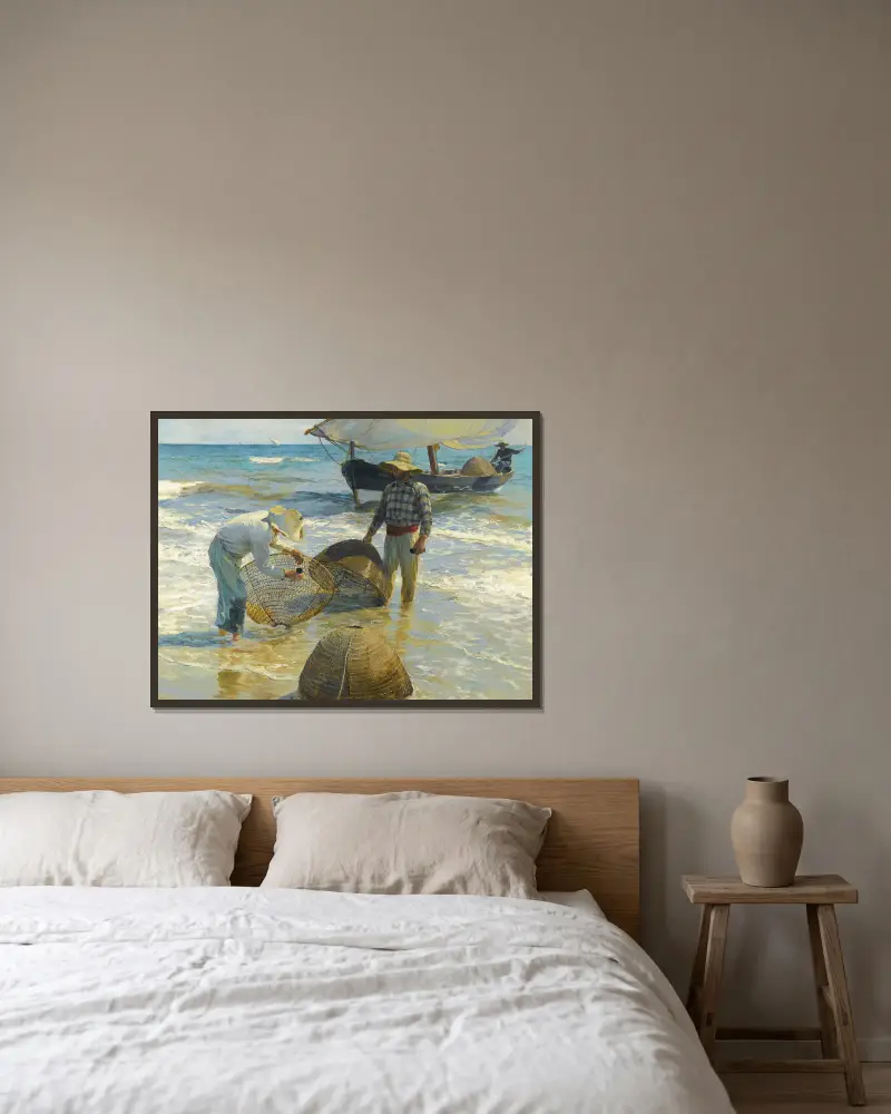Valencijští rybáři, Joaquín Sorolla v rámu na stěně