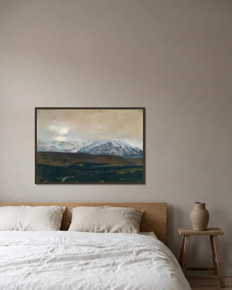 Sierra de Guadarrama av Joaquín Sorolla inramad på en vägg