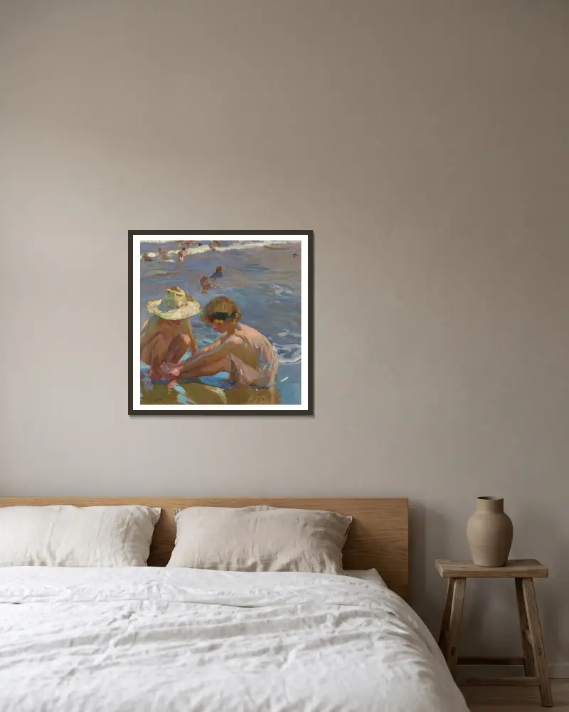 Zraněná noha, Joaquín Sorolla v rámu na stěně
