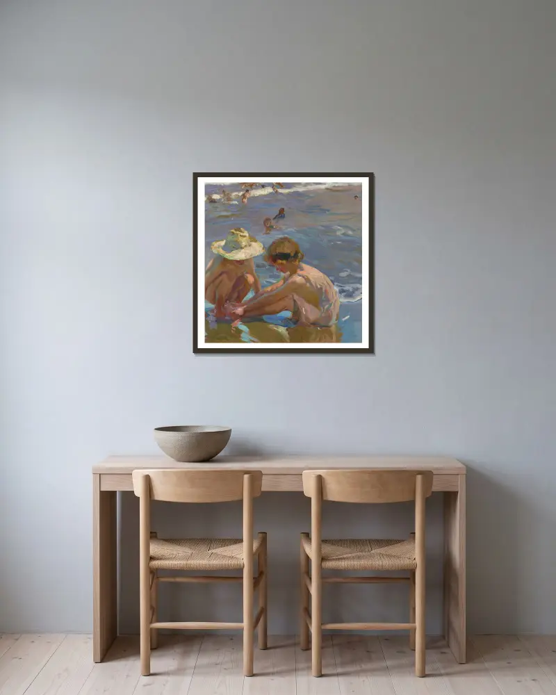 Zraněná noha, Joaquín Sorolla v rámu na stěně