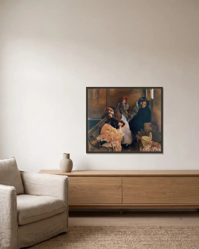 Bílý obchod s otroky, Joaquín Sorolla v rámu na stěně