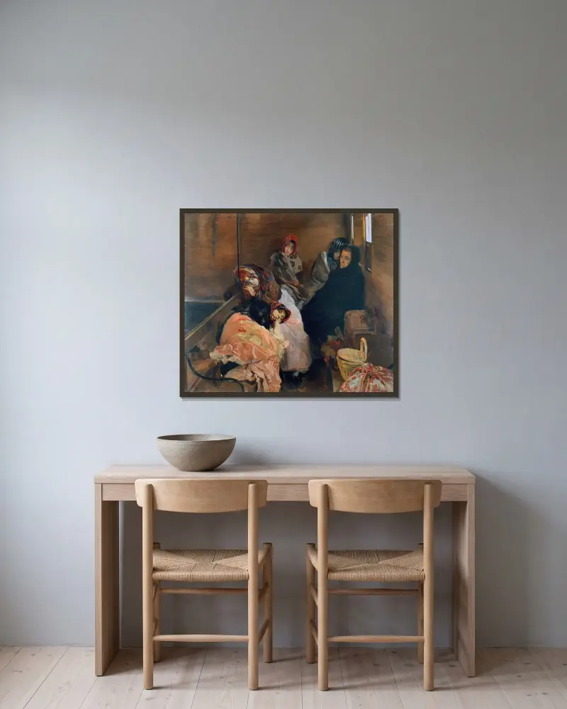 Bílý obchod s otroky, Joaquín Sorolla v rámu na stěně