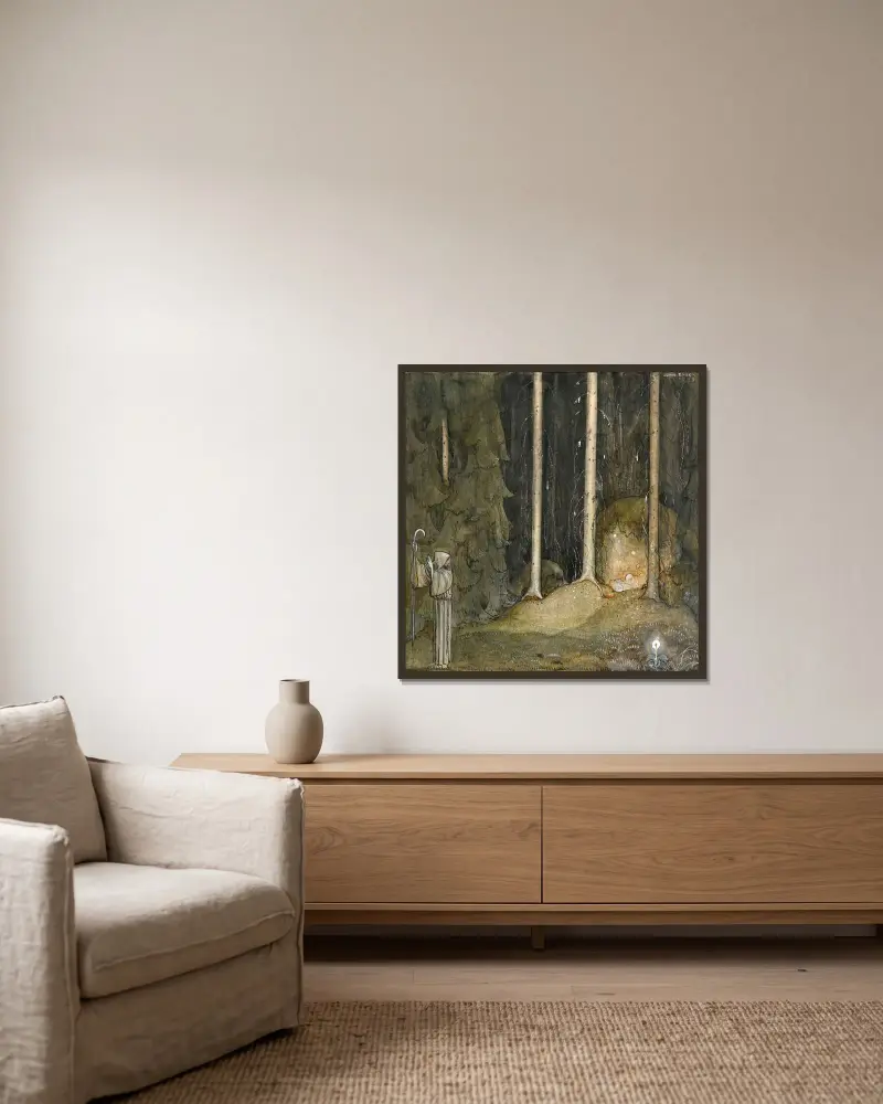 Brother Martin von John Bauer gerahmt an einer Wand