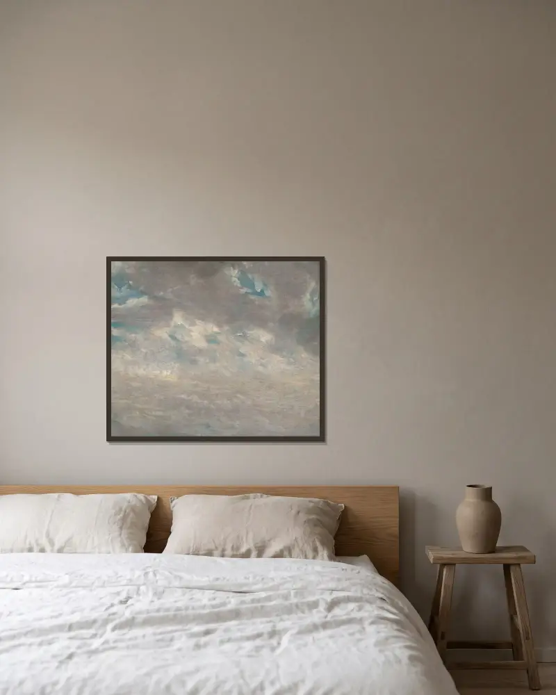 Cloud Study, 1821 – nr 4 av John Constable inramad på en vägg