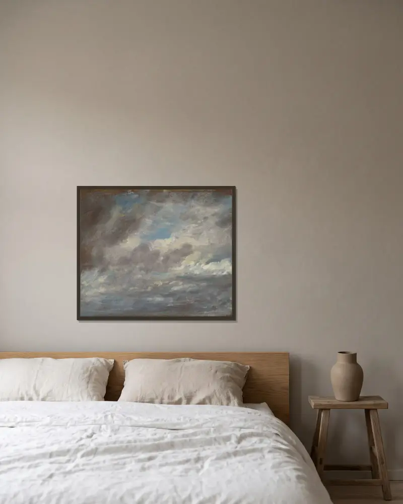 Cloud Study, 1821 – nr 5 av John Constable inramad på en vägg
