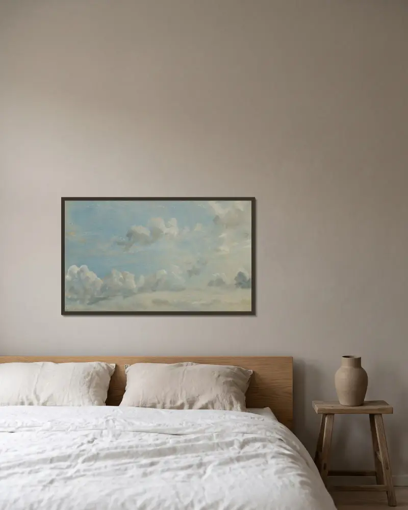 Studie oblaku, – Nr. 1, John Constable v rámu na stěně