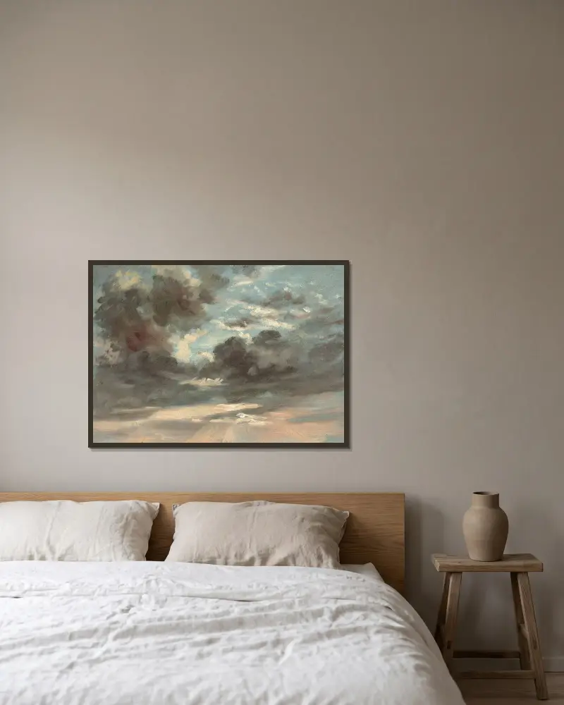 Cloud Study – Stormy Sunset av John Constable inramad på en vägg