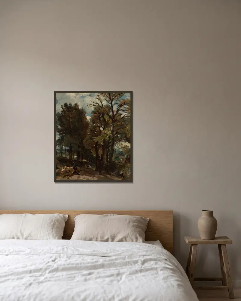 Fen Lane, East Bergholt von John Constable gerahmt an einer Wand