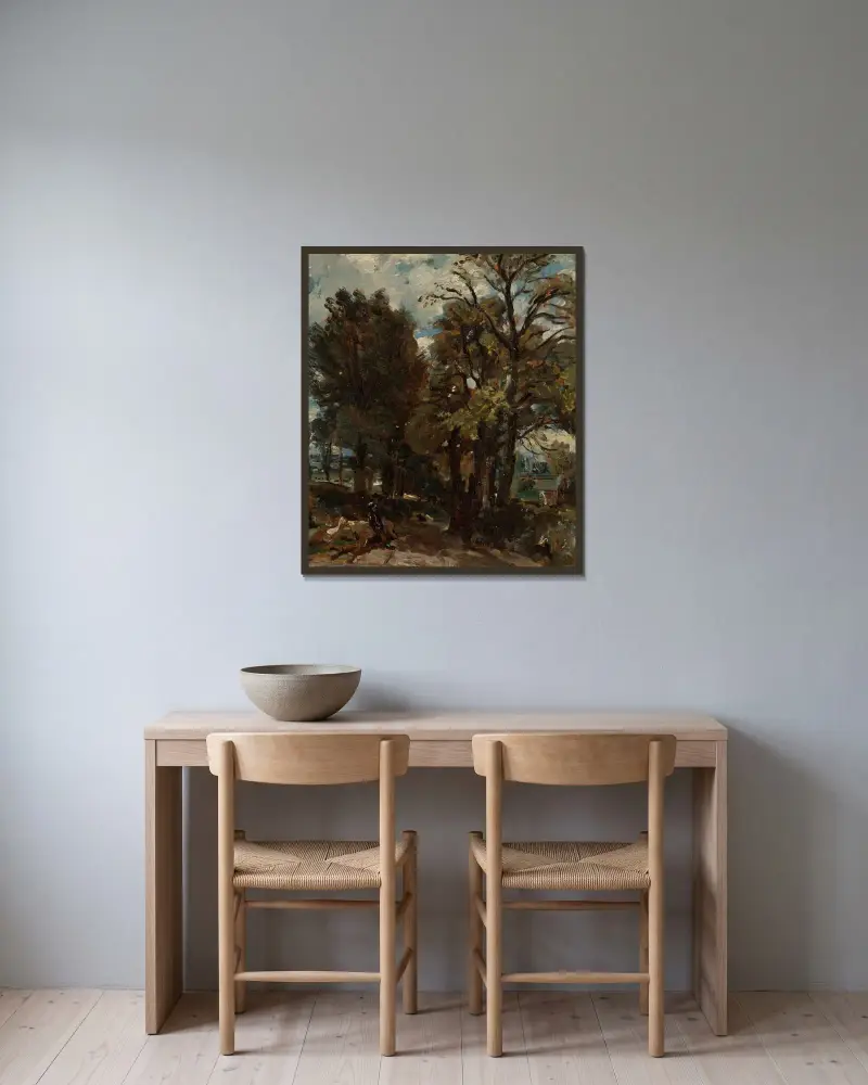 Fen Lane, East Bergholt von John Constable gerahmt an einer Wand