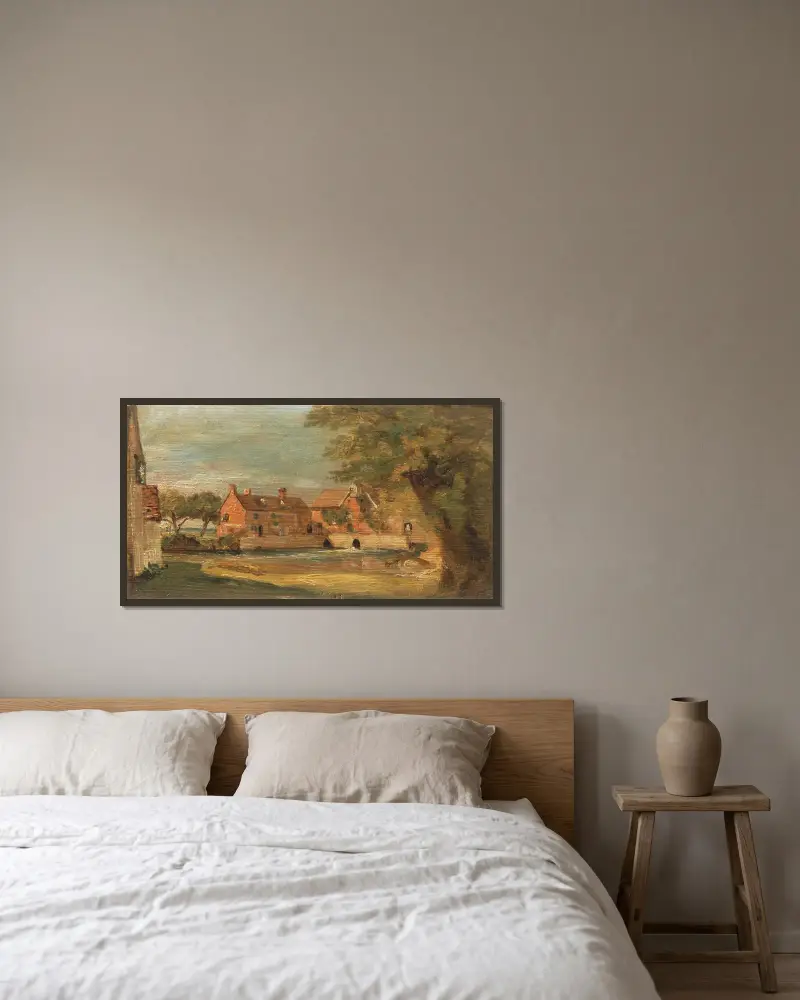 Flatford Mill, 1810, John Constable v rámu na stěně