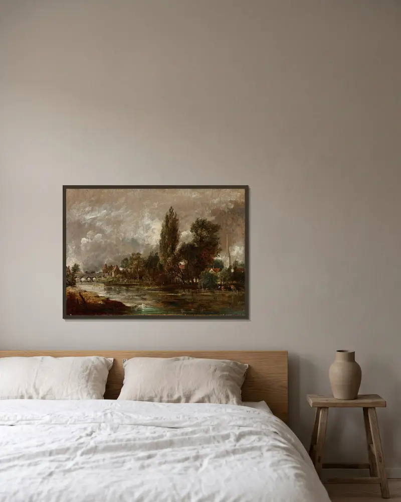 Most Harnham, Salisbury, John Constable w ramie na ścianie