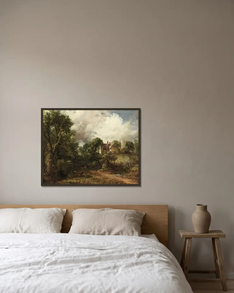 Die Pfarrpfründe von John Constable gerahmt an einer Wand
