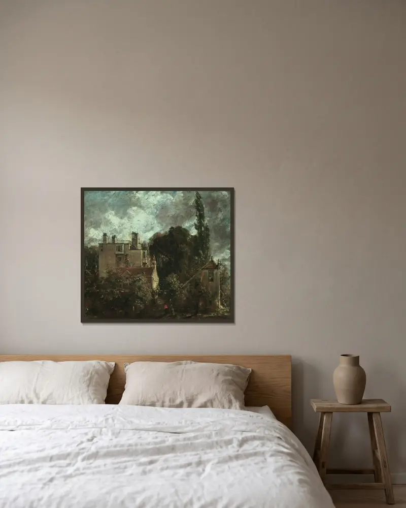 Lunden, eller amiralens hus i Hampstead av John Constable inramad på en vägg